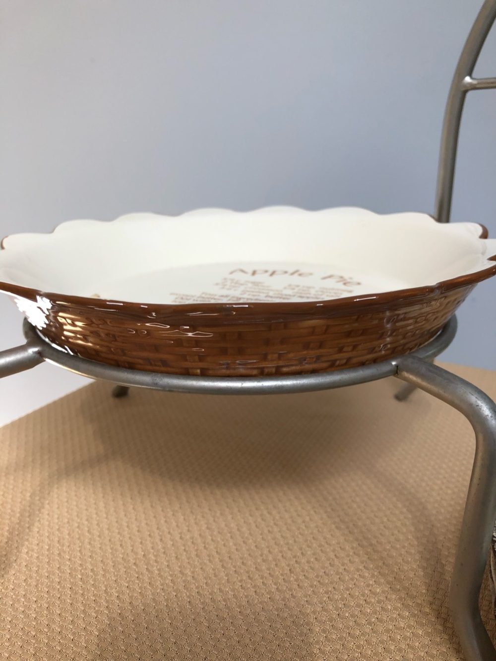 Two Tier Double Expandable Pie Plate Stand Rack - Picture 5 of 8